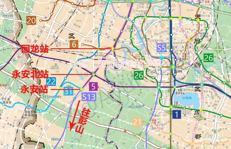 成都地铁5号线最新线路图详解